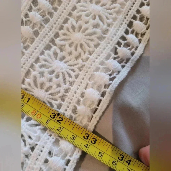 M | Sleeveless linen dress with crochet detailing, Size S - Picture 10 of 10